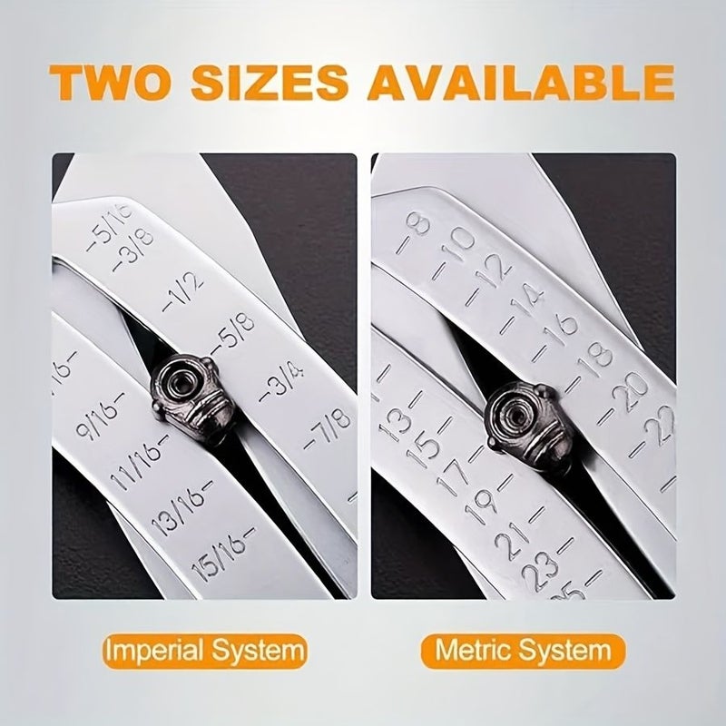 Precision Stainless Steel Thread Gauge Keychain Portable Manual Measuring Tool For Nut And Bolt Size Verification Fast Accurate Measurement Silvery - Image 4