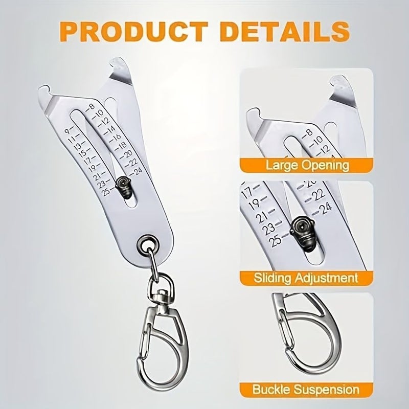 Precision Stainless Steel Thread Gauge Keychain Portable Manual Measuring Tool For Nut And Bolt Size Verification Fast Accurate Measurement Silvery - Image 5