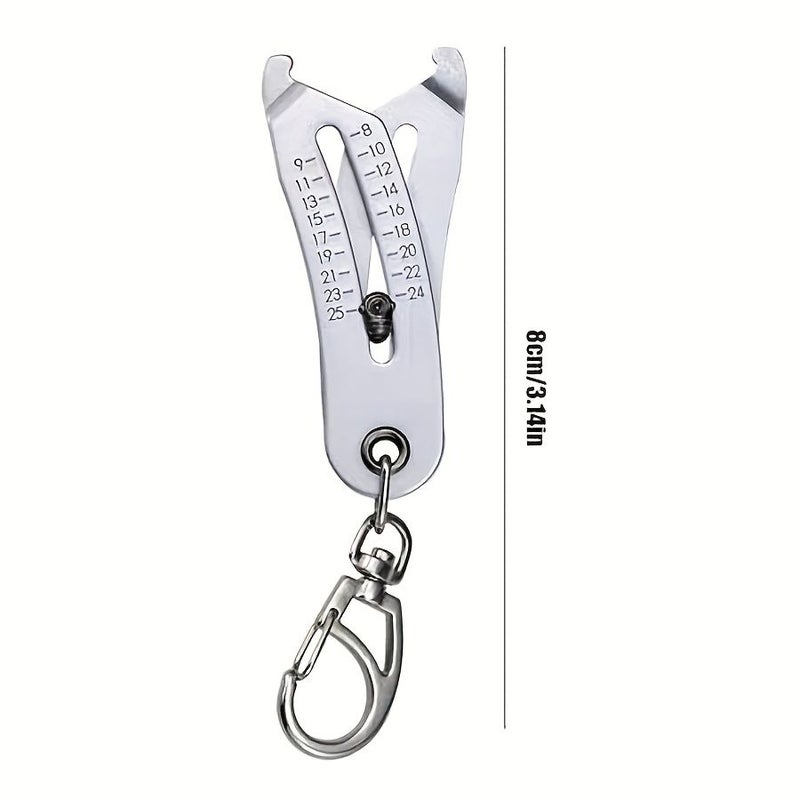 Precision Stainless Steel Thread Gauge Keychain Portable Manual Measuring Tool For Nut And Bolt Size Verification Fast Accurate Measurement Silvery - Image 3