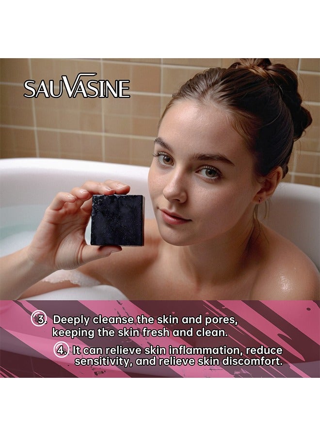 SAUVASINE Nicotinamide Soap With Kojic Acid - Lighten Melanin Joint Whitening Hydrating Body Cleansing Bath Soap 75g - Image 2