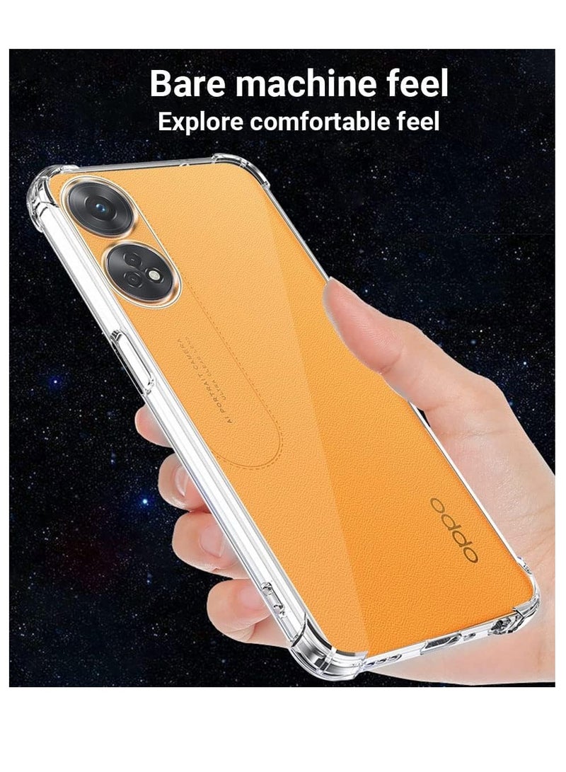 ten.tech Ten Tech Transparent  cover with anti-shock corners made of heat-resistant polyurethane for Oppo reno 8t 4G  – Transparent - Image 4
