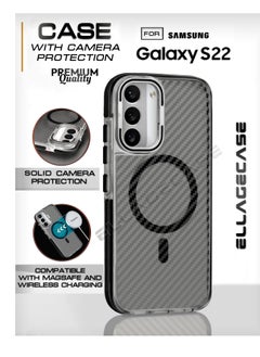 Case with stand for Samsung Galaxy S22, Solid Camera Protection, Shockproof, Compatible with Magsafe and Wireless Charging