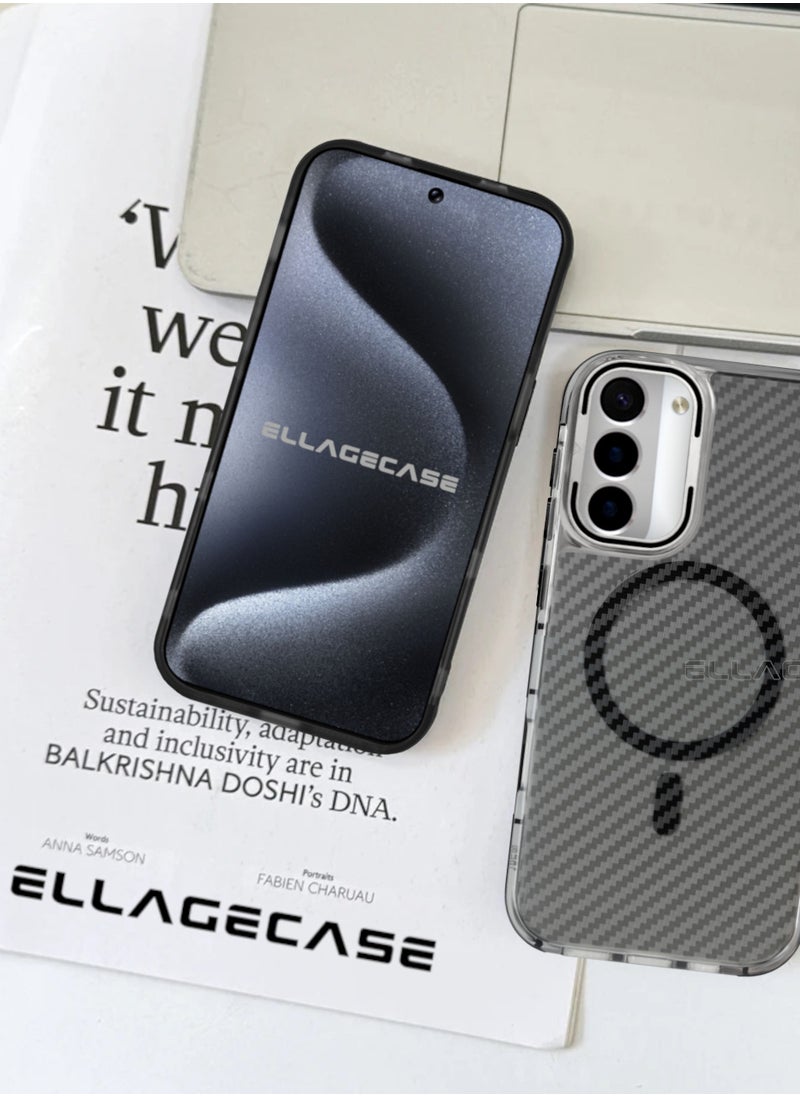ELLAGECASE - Case with stand for Samsung Galaxy S22, Solid Camera Protection, Shockproof, Compatible with Magsafe and Wireless Charging - Image 1