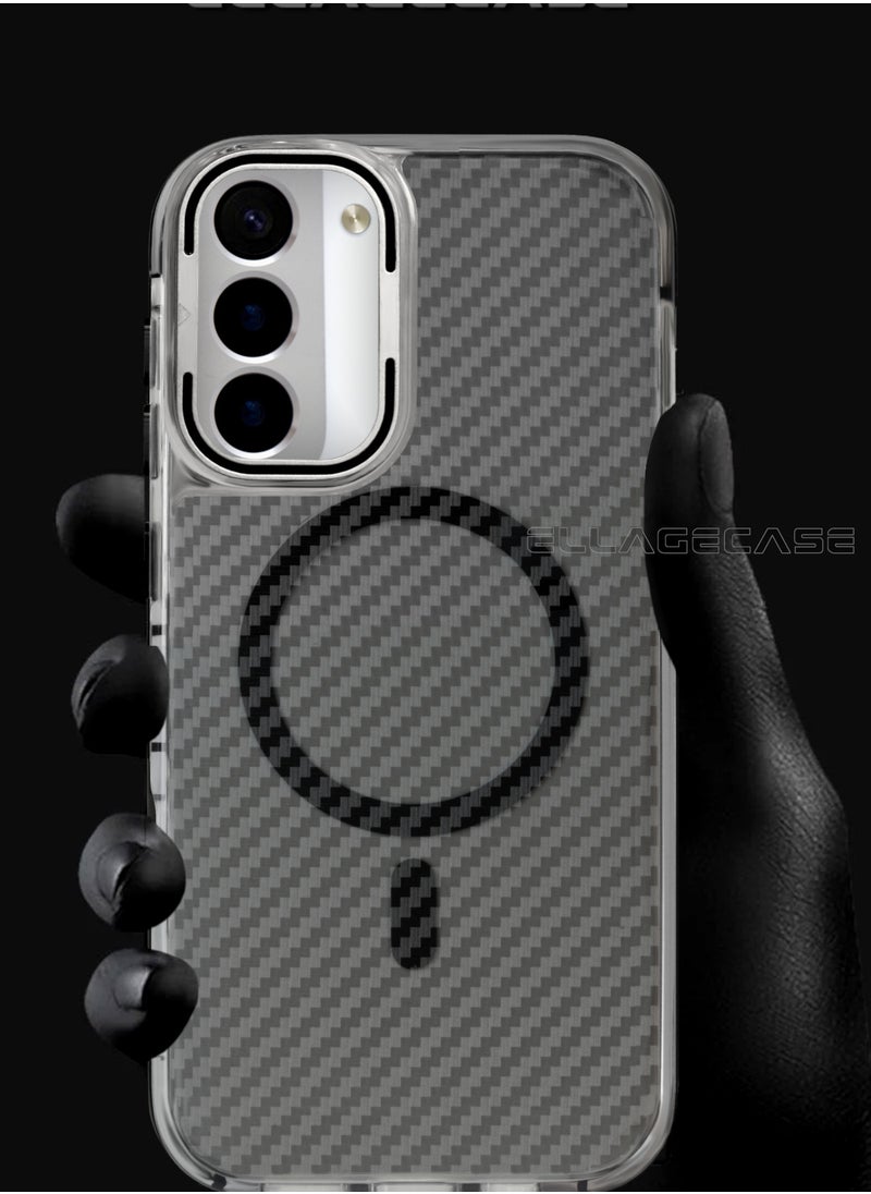 ELLAGECASE - Case with stand for Samsung Galaxy S22, Solid Camera Protection, Shockproof, Compatible with Magsafe and Wireless Charging - Image 1