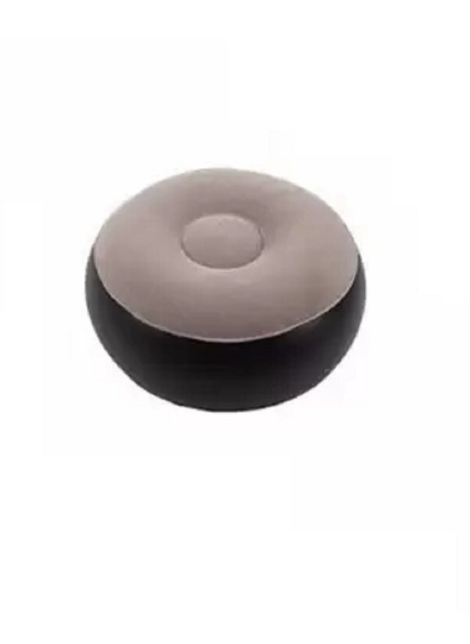 FULL JOY - Inflatable Air Chair with Footstool Vinyl 1 Seater Inflatable Sofa , Brown - Image 1
