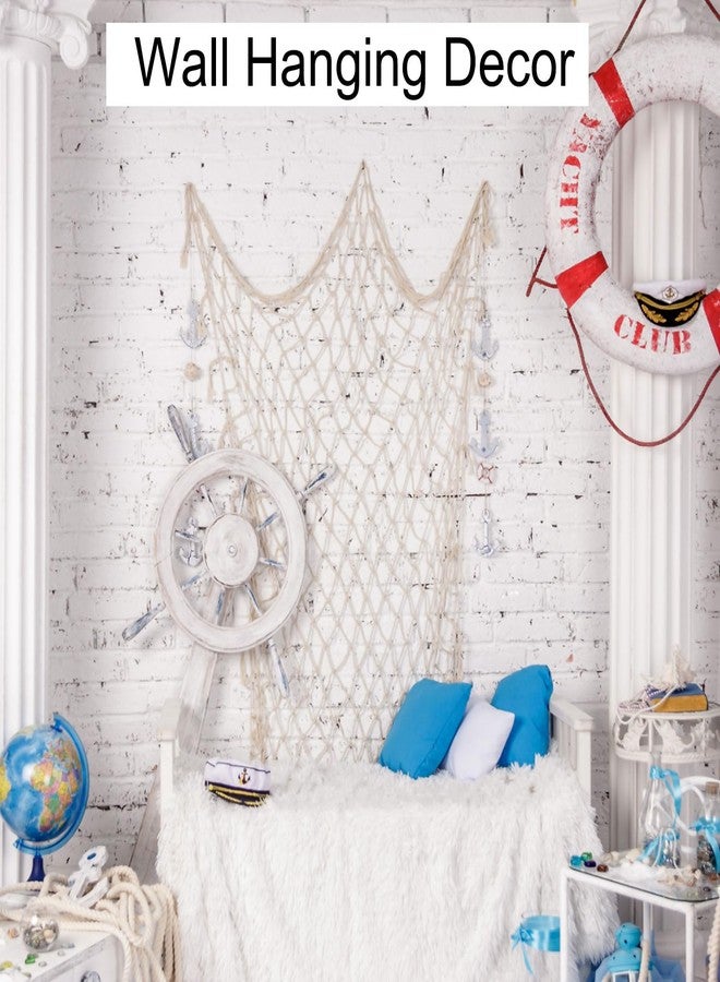 ميكسينيتي شبكة صيد مزخرفة من ميكانيكسي، عبوة من قطعتين، برتقالية اللون، مقاس 80×40 بوصة، شبكة قطنية لتعليق الصور على الحائط، مثالية لتزيين الشاطئ، أو حفلات هاواي، أو حفلات تحت الماء. - Image 4