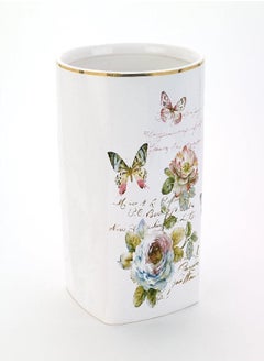 Avanti Linens - Wastebasket, Decorative Trash Can, Butterfly Inspired Home Decor (Butterfly Garden Collection),White - pzsku/Z47C7C919B698ACBB676CZ/45/_/1693220457/5d6e6c12-b8a7-454c-a7de-223e703680b9