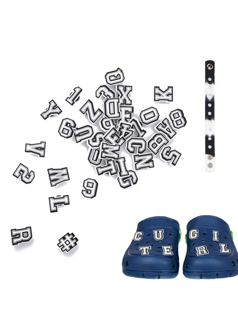 37 Pack Shoe Charms for Crocs, A-Z Letters & 0-9 Numbers, Perfect Decoration for Clog Sandals, Wristbands & Bracelets
