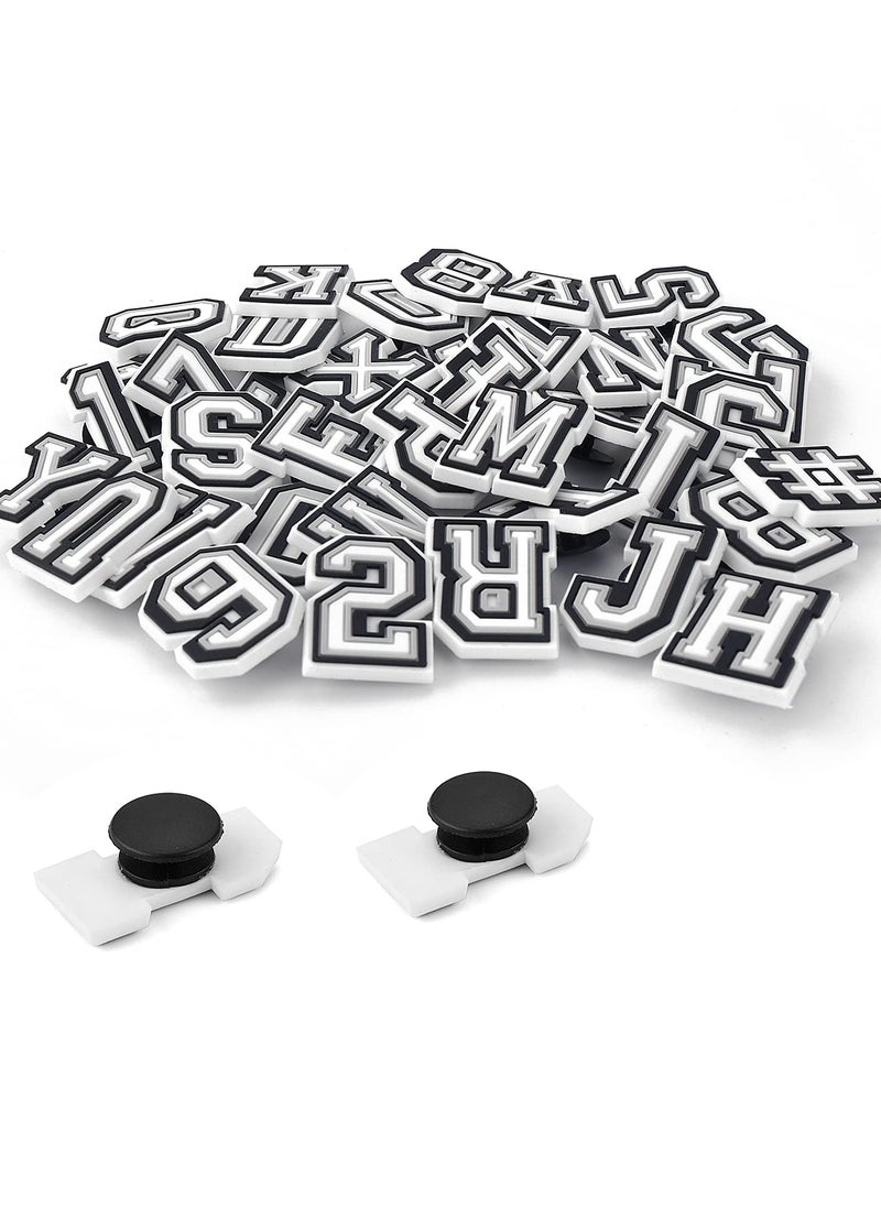 null - 37 Pack Shoe Charms for Crocs, A-Z Letters & 0-9 Numbers, Perfect Decoration for Clog Sandals, Wristbands & Bracelets - Image 1