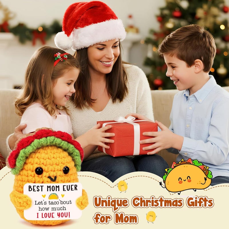 TuSuQing Gifts for Mom Christmas Birthday Gifts from Daughter Son, I Love Best Mom Ever Christmas Birthday Mothers Day Ideas Gift, Funny Crochet New Bonus Step Single Moms Mama Mum Valentines 2025 Present - Image 2