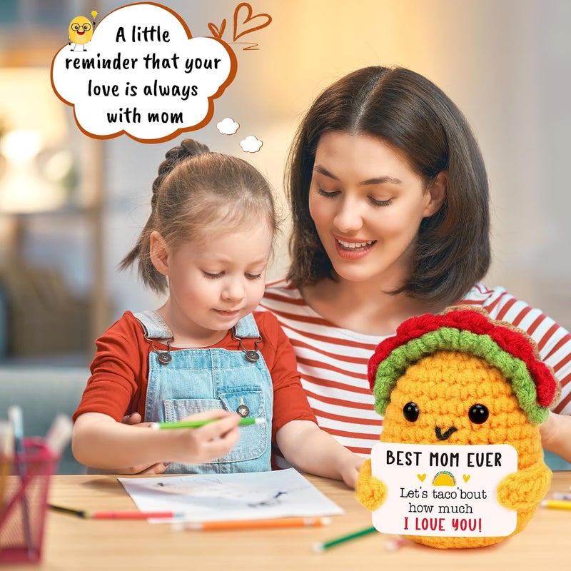 TuSuQing Gifts for Mom Christmas Birthday Gifts from Daughter Son, I Love Best Mom Ever Christmas Birthday Mothers Day Ideas Gift, Funny Crochet New Bonus Step Single Moms Mama Mum Valentines 2025 Present - Image 5
