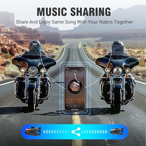 EDYELL Motorcycle Bluetooth Headset for Helmet|Connecting 2 Riders|Upto 600mtr Range|Wireless 50MM Bluetooth Helmet Speakers|IPX6 Waterproof|Compatible with All Helmets (C9) - Image 4