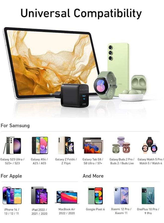 Anker 312 Charger 25 W Super Fast Charger Anker Ace Foldable PPS Fast Charger for Samsung Galaxy S24 Ultra /S24+/S24 /S23 Ultra/S23+/S23/S22 Ultra/S22+/S22/S21/S20/Note 20 Ultra/Note 10/Z Fold 3/ iPhone15/iPhone15 Pro/ iPhone 15 Pro Max/iPhone 16/iPhone 16 Pro Max/iPhone 16 Plus - Image 4