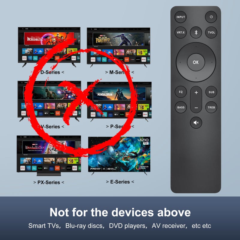 Angrox for VIZIO-Soundbar-Remote, Replacement for VIZIO 5.1/2.1 Home Theater Sound Barï¼Œfor M/V/P Series Home Audio Sound System - Image 2