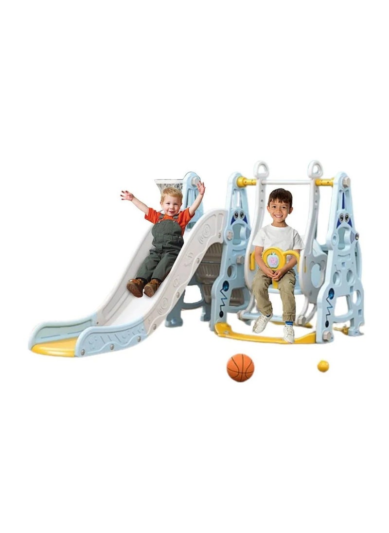 3*1 Slide with Swing Designed in the shape of an Astronaut with a Basketball