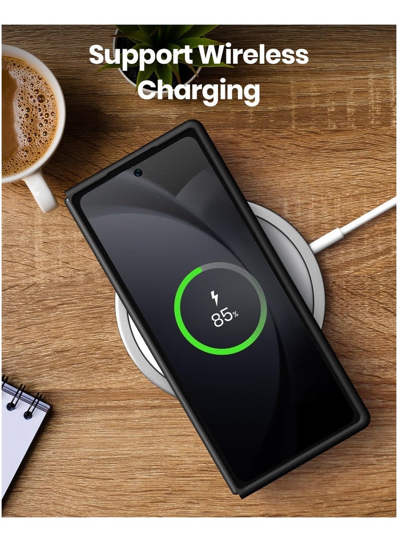 Case for Samsung Galaxy Z Fold 6, Liquid Silicone Cover, Light and Thin Protection Shock Proof Anti-fingerprint Anti-scratch Soft Cover for Galaxy Z Fold6 - Image 4