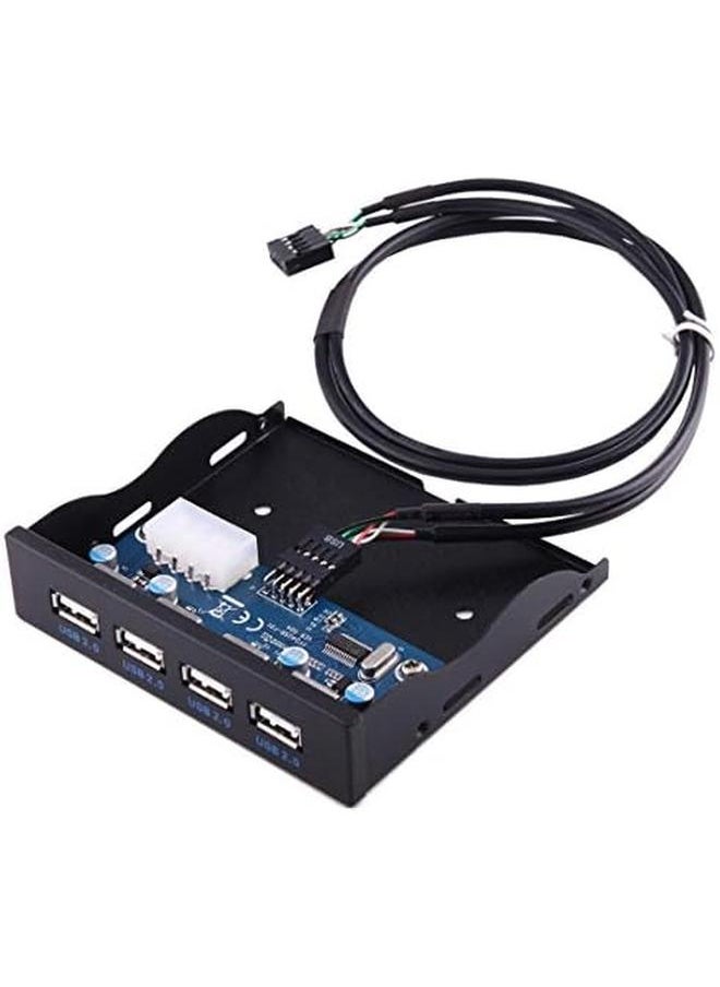 erorex - Computer Components General Electrical Accessories 3.5 Inch Floppy Expansion Bay Front Panel 4 Ports Usb 2.0 Hub Adapter Connector - Image 1
