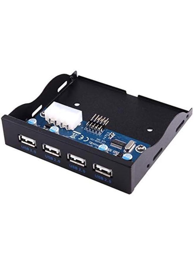 erorex - Computer Components General Electrical Accessories 3.5 Inch Floppy Expansion Bay Front Panel 4 Ports Usb 2.0 Hub Adapter Connector - Image 1