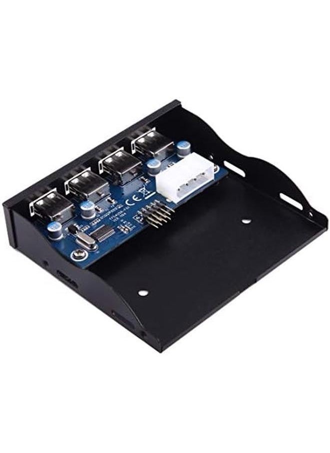 erorex - Computer Components General Electrical Accessories 3.5 Inch Floppy Expansion Bay Front Panel 4 Ports Usb 2.0 Hub Adapter Connector - Image 1