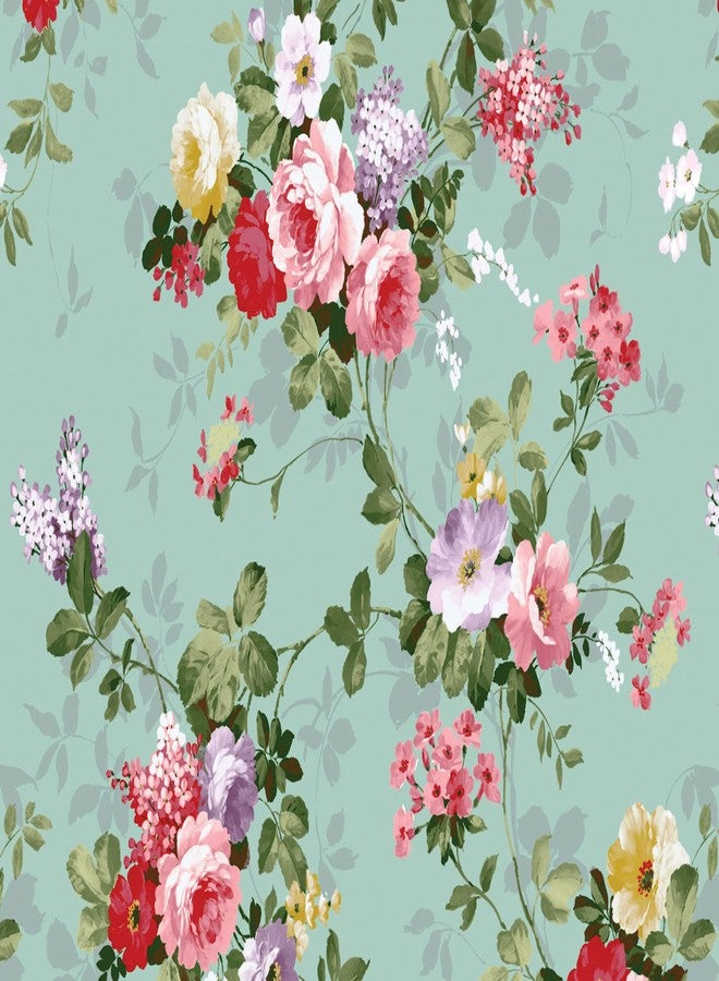 WALL DECOR Floral Decor Wallpaper Multicolor Wall Sticker for Home D�cor, Living Room, Bedroom, Hall, Kids Room, Play Room(Self Adhesive Vinyl, Waterproof Model DW087) (16 X 90 INCH) - Image 2