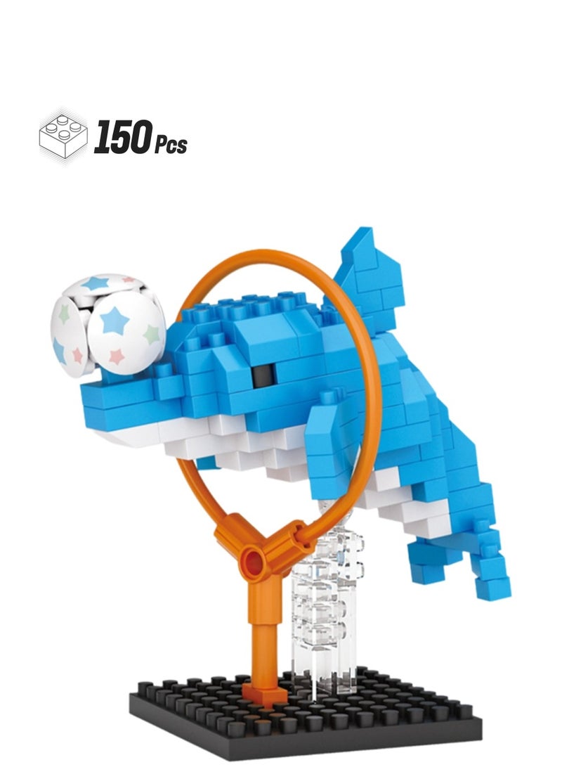 Dolphin 150pcs, Street Scene, Animal Set Building Block Toys, Educational Assembly Model Gift For Children - Image 1