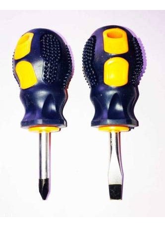 ATC - ATC Ergonomic Stubby Rubber Grip Stubby Screwdriver Set (Pack of 2) - Image 1