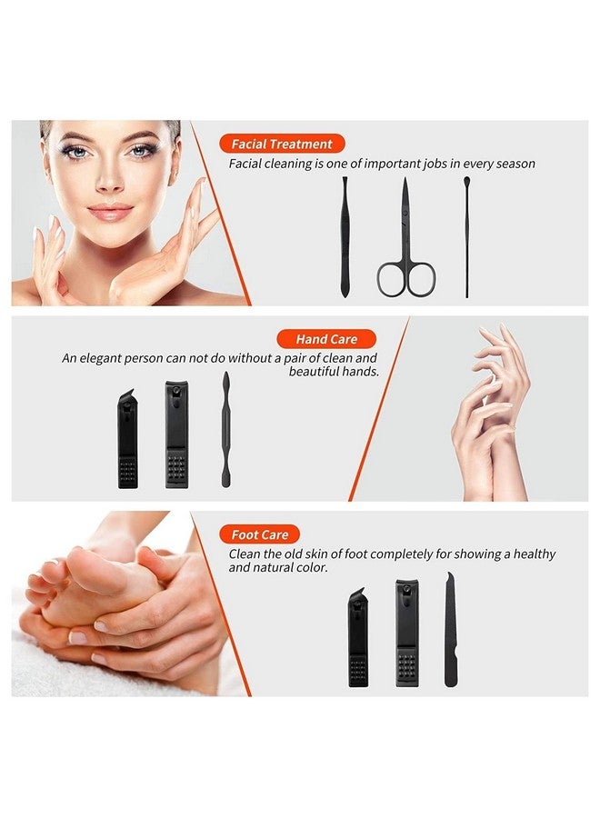 IQS Enterprise 7 pcs Manicure set Professional Nail Clipper Kit Stainless Steel Manicure Kit for Feet, Nail Clipper, Ear Pick Tweezers, Manicure Pedicure For Men and Women with Luxurious Case(1) - Image 2
