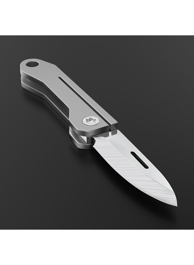 Laben Titanium Alloy Car Keychain For Men With Small Folding Knife, Self-defense Portable Key Pendant - Image 5