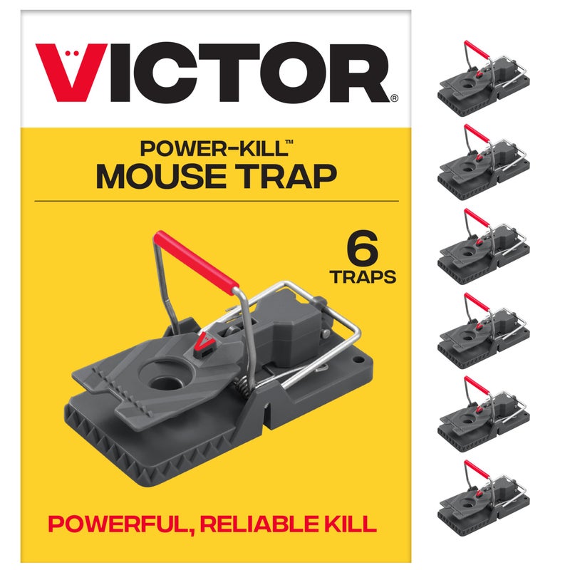 Victor Power-Kill Humane Mouse Traps M393SSR - 6 Easy Set, Reusable, Power-Kill Victor Mouse Traps - Image 1