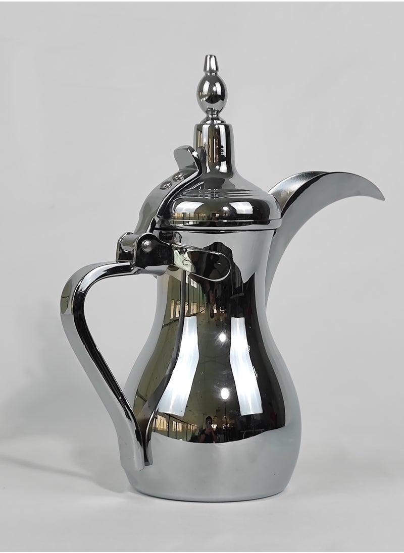 HTH Classic Arabic Coffee Dallah Pot Rustproof Premium Stainless Steel Teapot Mirror Finish Coffee Kettle Easy Pour Spout Tea Kettle with Attached Lid and Ergonomic Handle Dishwasher Safe Teapot for Office Home 26oz - pzsku/Z47C844A3126EDFBDCBDBZ/45/_/1734213100/7b40f02b-c603-43fc-ab06-b73e45aa8ffd