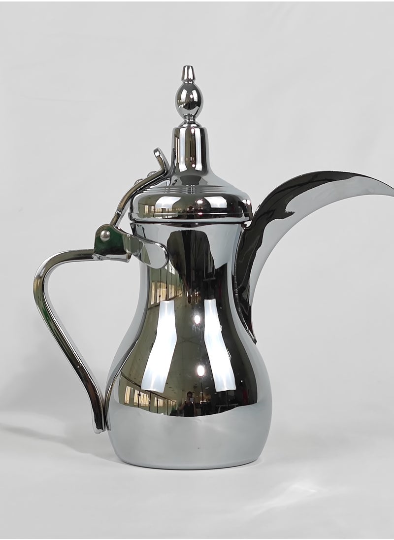 HTH Classic Arabic Coffee Dallah Pot Rustproof Premium Stainless Steel Teapot Mirror Finish Coffee Kettle Easy Pour Spout Tea Kettle with Attached Lid and Ergonomic Handle Dishwasher Safe Teapot for Office Home 26oz - pzsku/Z47C844A3126EDFBDCBDBZ/45/_/1734213266/1fb6f5ed-94bc-42c1-aff4-37675bb84e32