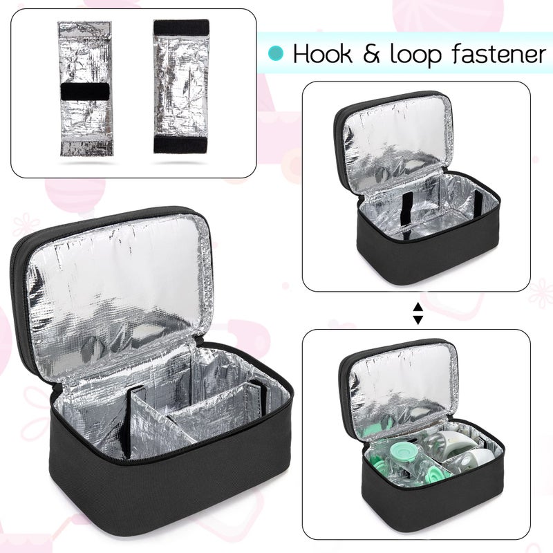 BAFASO Wearable Breast Pump Bag Compatible with Momcozy S12 Pro, Momcozy M5, Elvie Breast Pump, Carrying Case for Wearable Breast Pump and Extra Parts, Black - Image 3