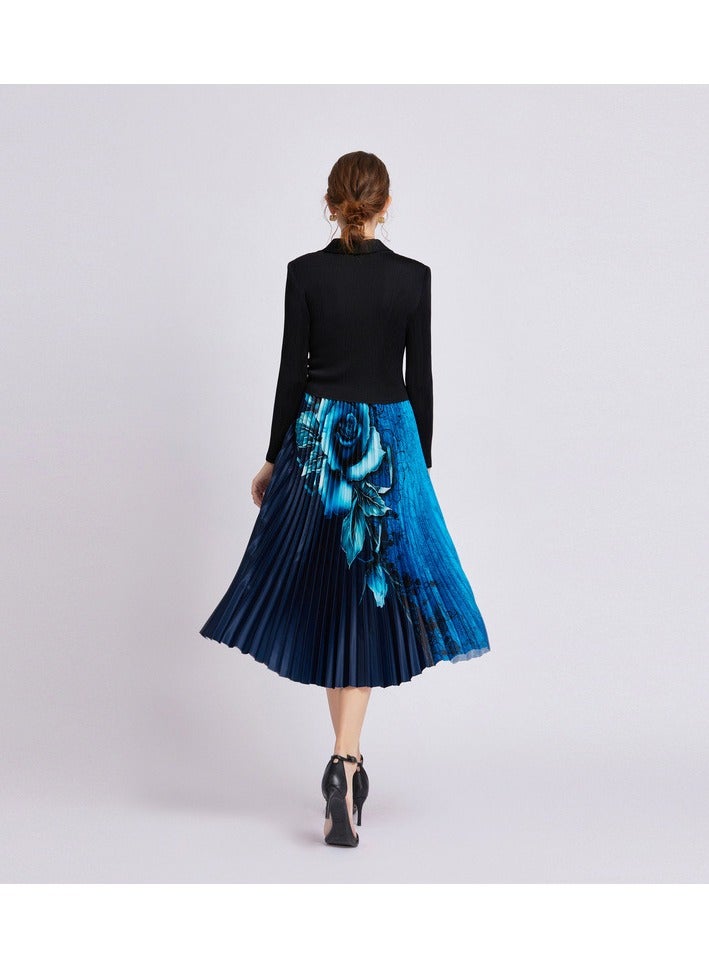 Shougu New Belt Collection Pleated Suit Collar Dress  - Image 2