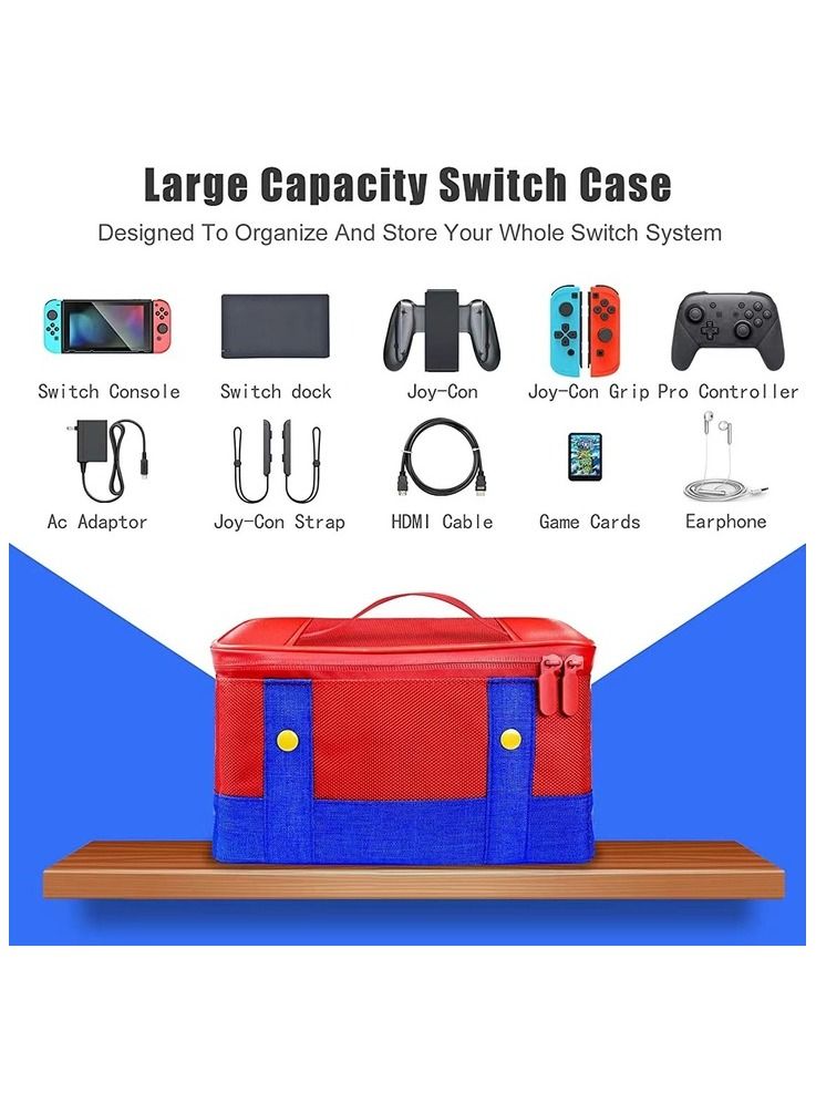 AROAQ Large Protective Carrying Case for Nintendo Switch OLED Console Pro Controller Travel Storage Bag Case for Switch Accessories - Image 2