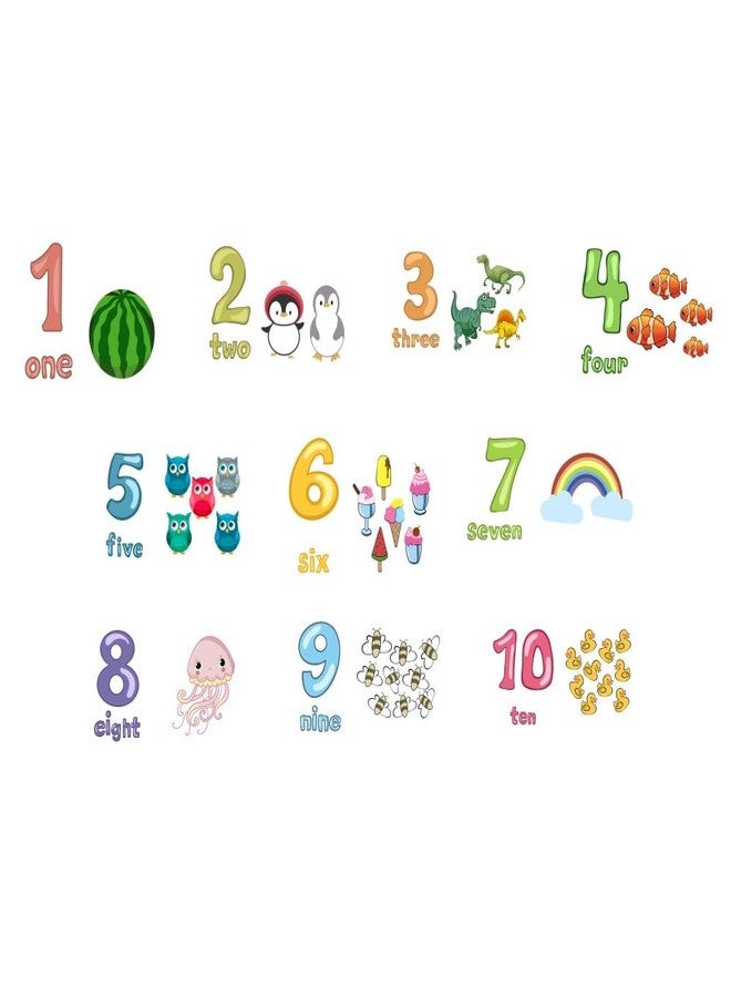 MAAGHI Number Hopscotch Game Floor Decor Stickers, Creative Cartoon Decoration Wallpaper Sticker, DIY Digital Grid Game Wall Decor for Baby Kids Room Bedroom (Multicolor) - Image 4