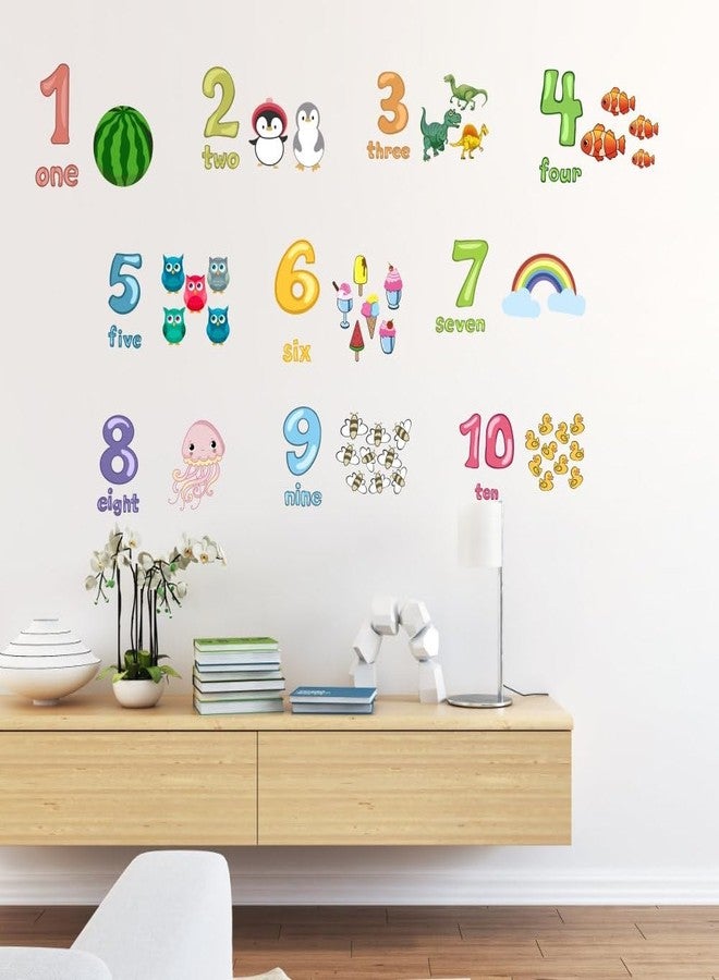 MAAGHI Number Hopscotch Game Floor Decor Stickers, Creative Cartoon Decoration Wallpaper Sticker, DIY Digital Grid Game Wall Decor for Baby Kids Room Bedroom (Multicolor) - Image 1