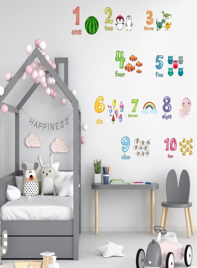 MAAGHI Number Hopscotch Game Floor Decor Stickers, Creative Cartoon Decoration Wallpaper Sticker, DIY Digital Grid Game Wall Decor for Baby Kids Room Bedroom (Multicolor) - Image 3