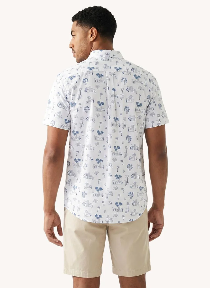 NAUTICA Men's Short Sleeve Tencel Shirt
