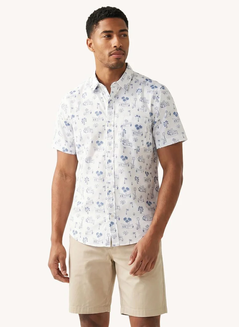 NAUTICA Men's Short Sleeve Tencel Shirt