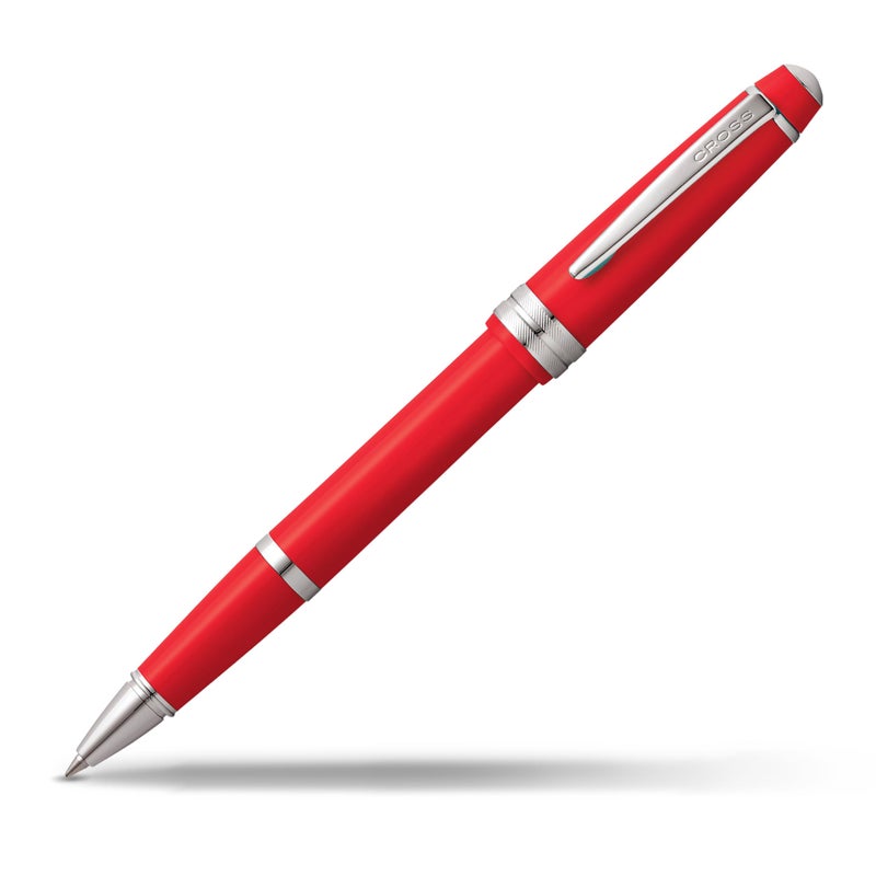 Cross Bailey Light Refillable Rollerball Pen Presented in a Everyday Gift Box - Medium Point, Black Ink, Red - Image 1