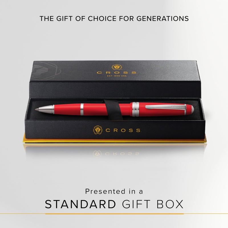 Cross Bailey Light Refillable Rollerball Pen Presented in a Everyday Gift Box - Medium Point, Black Ink, Red - Image 4