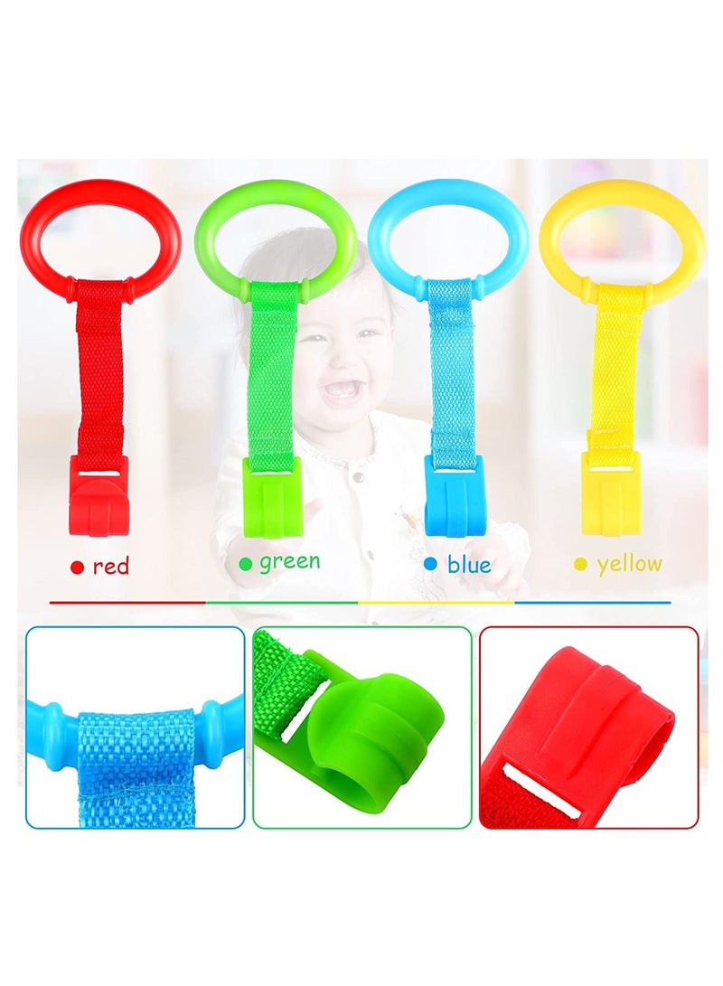 Excefore Baby Crib Pull Ring Baby Walking Exercises Assistant Rings Bed Stand Up Ring Hanging Ring Crib Pull Rings for Playpen Play Gym Cot Ring for Baby Toddler 8 Pieces  - Image 3