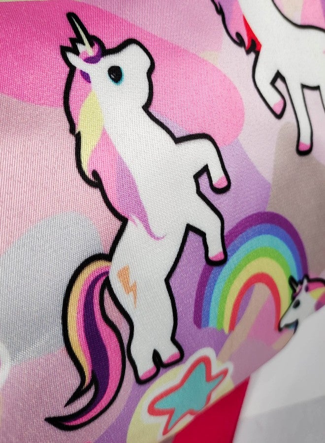 HOMEMATES 1 Pcs Stylish Unicorn Polyester Duffel Bag Use for Gym, Sports, Summing for Girls and Women (Pink) - Image 4