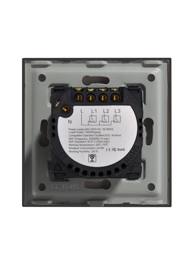 دع التقنية مفتاح إنارة ذكي واي فاي ثلاثى - رمادى - Image 5