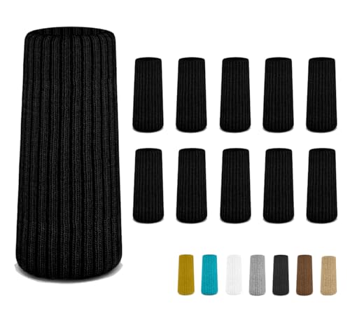 16 Pcs Black Premium Chair Leg Socks Protectors for Hardwood Floors  Do not Easily Fall Off  Very Easy to Put on  Fits All Leg Shapes  High Elastic Bar Stool Leg Covers  Furniture Pads