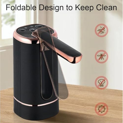 NUVELER Automatic Water Dispenser Pump for 20 Litre Bottle | Portable USB Rechargeable Water Pump Dispenser for Home, Office & Outdoors | Water Can Pump for 20 Litre | Water Can Dispenser, Black - Image 2