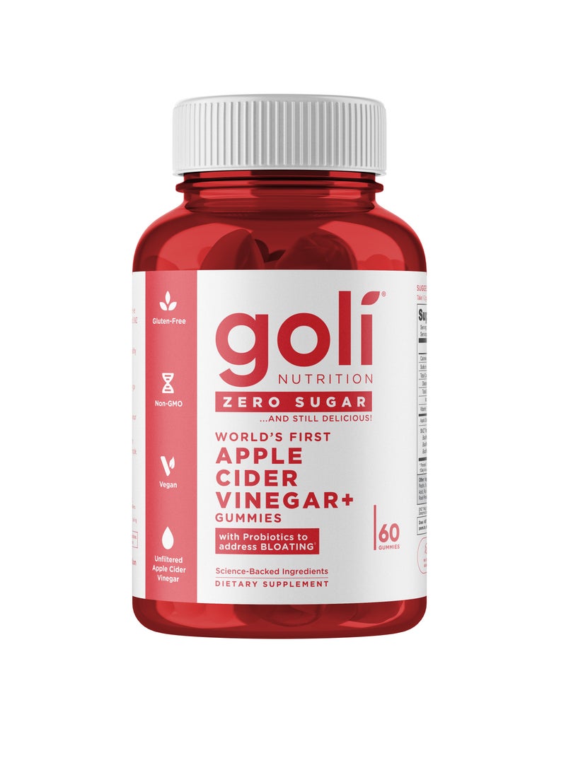 Goli Nutrition Zero Sugar Apple Cider Vinegar (ACV+) 60 Gummies  - Image 1
