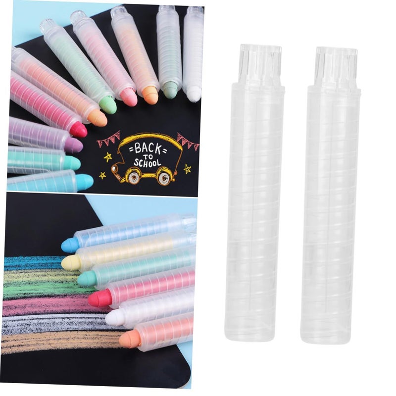 Transparent Plastic Chalk Holder Clips 10PCS Water Soluble Covers for Clean Use - Image 4