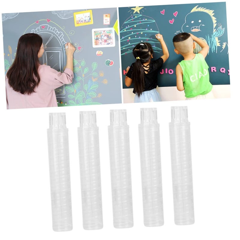 Transparent Plastic Chalk Holder Clips 10PCS Water Soluble Covers for Clean Use - Image 2