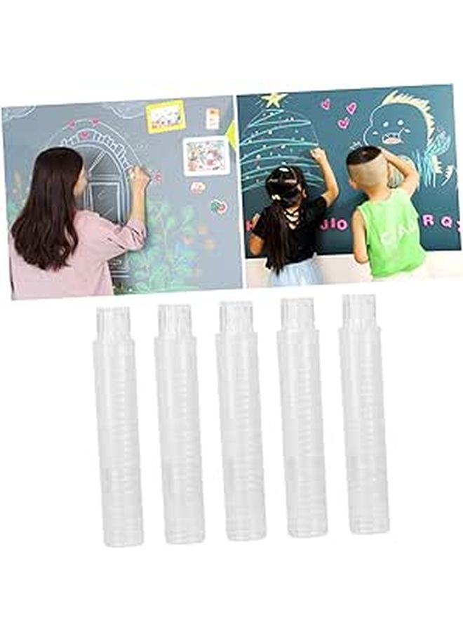 Transparent Plastic Chalk Holder Clips 10PCS Water Soluble Covers for Clean Use - Image 1